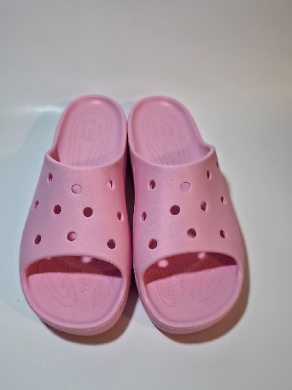 Crocs Pink Platform Sandals
